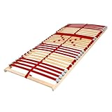 Coemo Lattenrost Ruby 80 x 200 cm 7-Zonen 28 Leisten Kopfteil und Härtegrad verstellbar für Jugendbetten - für alle Matratzenarten | Schlaftypen