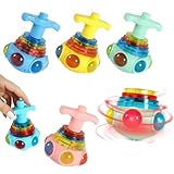 Kreisel Baby, 2 Stück Brummkreisel Ab 1 Jahr, Kreisel Für Kinder Mit Visueller Und Akustischer Stimulation, 12x18 cm, Ideal Als Entwicklungs- Und Lernspielzeug