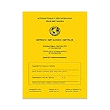 SellerRocket Impfpass/Impfbuch/Impfausweis - 2025 - Internationale Bescheinigung über Impfungen in Gelb