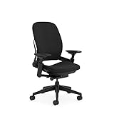 Steelcase Leap Ergonomischer Bürostuhl mit LiveBack Lumbalstütze und flexibler, S-förmiger Rückenlehne Onyx Schwarz