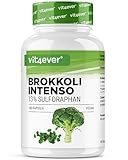 vit4ever Brokkoli Extrakt - 180 Kapseln - 1300 mg pro Tagesdosis - 13% Sulforaphan - Brokkolisprossen - Hochdosiert, vegan, ohne unnötige Zusätze