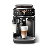 Philips Espressomaschine der Serie 5400 – Genießen Sie 12 Getränke, schnell reinigendes LatteGo, intuitives TFT-Display, anpassbare Kaffeeeinstellungen, erstklassiges Küchendesign (EP5441/50)