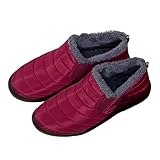 2026 Teenager Mädchen Damen Winter Stiefeletten Mode Wandern Walking Kniehoch Wildleder Leicht zu reinigen Regentage City Biker Frauen Chunky Lug Sohle Reißverschluss Schnalle, RD1, 41 EU