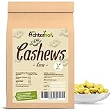 Cashewkerne 500g | ganze Cashew Kerne | Cashewnüsse | mit milder, feiner, leicht süßlicher Geschmack | ideal als purer Snack oder als Topping von Salaten, Currys & Co. | vom Achterhof