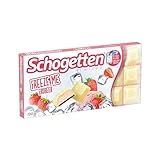 Schogetten Freeze Me Erdbeer | Limited Edition | Einfrieren und eiskalt genießen | 100 g Schokoladen-Tafel