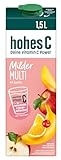 hohes C Milder Multivitamin (1 x 1,5l), 100% Saft, Apfel, Orange, Acerola, Mango, 7 Vitamine, ohne Zuckerzusatz laut Gesetz, weniger Säure, vegan (Packung mit 10)