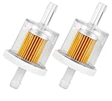 2x Benzinfilter 8mm Anschluss Kraftstofffilter Glasklar Transparent für Motorrad Boot Quad Moped Rasenmäher