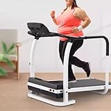 PMVRTHQV Laufband Bodenstehend Elektrisch klappbar Walking Laufband Fitness Laufband, 0.3-3.7mph Einstellbare Geschwindigkeit, mit LCD