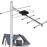 Outdoor TV Antenne DVB-T2 HD – 360° Empfang für Smart TV, 4K & Full HD Unterstützung – Wetterfeste Digital Antenne für Außenbereich – Koaxialkabel 8 m Inklusive