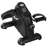 HOMCOM Mini Heimtrainer Arm-und Beintrainer Pedaltrainer für Senioren mit LCD-Display verstellbarer Widerstand Fitnessbike Hometrainer für Zuhause Heim Büro 35 x 40 x 31 cm Schwarz