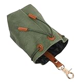 Toyvian Tragbare Canvas Hundeleckerli Tasche mit Clip Wasserdichter Futterbeutel für Training und Hängendes Design für Outdoor und Zuhause Robuste Futteraufbewahrung