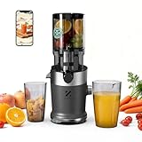 Zachvo Entsafter, Slow Juicer mit 130mm Breite Fütterungsröhre für Ganze Gemüse und Obst Testsieger, 220W Kaltentsafter aus Tritan BPA-frei, Leicht zu Reinigender Juicer, Inkl. Saftrezepte