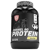 Mammut Nutrition Formel 90 Proteinpulver Vanille – 3kg – 4-Komponenten Whey Protein Pulver mit Sojaproteinisolat, Milchprotein, Eiprotein & Vitamin B6 – 77% Eiweiß