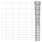 LAPOOH Gartenzaun, Maschendrahtzaun, Volierendraht, Wühlmausgitter, Maschendrahtzaun, Kaninchenzaun, Geflügelzaun, Kaninchendraht, Verzinkter Stahl Silbern 50x1,6 m