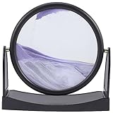 Milisten Bewegtes Sandkunstbild mit Drehbarem Sockel Dekoratives Sandbild für Wohnzimmer Büro und Zuhause Stilvolle Inneneinrichtung Kreatives Design und Praktische Anwendung