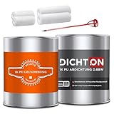 Balkonsanierung Balkonbeschichtung 20qm in Grau - Balkonabdichtung an einem Tag - Set mit Grundierung & Werkzeug für Balkon, Dach, Terrasse abdichten beschichten wasserdicht UV-fest - BK-305PU