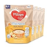 Milupa Milchbrei Milde Früchte – Babybrei ohne Palmöl – Frei von Konservierungs- und Farbstoffen – Ab dem 6. Monat – 4 x 400 g