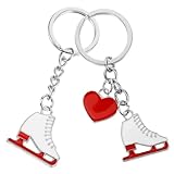 BESPORTBLE 2 Stück Schlittschuh Schlüsselanhänger aus Metall Eiskunstlauf Anhänger für Taschen und Rucksäcke Hängende Eislauf Souvenirs für Mädchen und Frauen