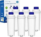 Waterdrop Filterkartuschen, Ersatz für De'Longhi® Wasserfilter DLSC002, Kompatibel mit De'Longhi® Magnifica® S, Eletta® Explorer, Dinamica® und ECAM-Serie, Kaffeeautomat und Espressomaschine (6)