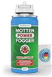 Patronus Motten Power Fogger 150ml - Vernebler gegen Motten, Kleidermotten, Lebensmittelmotten mit maximaler Sofortwirkung zum Motten bekämpfen - für schwierig erreichbare Motten-Verstecke