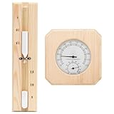 Furniture Home Tools 2 in 1 Sauna Hygrothermograph und Sanduhr Set Massivholz Kiefer