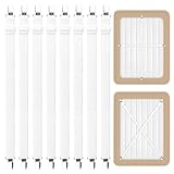 Bettlakenspanner 8 Stück, (65cm -220cm)Elastische Bettlakenspanner, Weiße Verstellbare Spannbettlaken Spanner, Lakenspanner mit Metallclips für Bettwäsche, Bettlaken, Matratze, Bügelbrett oder Sofa