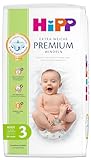 HiPP Extra Weiche Premium Windeln Größe 3 (Midi, 6-10 kg), 108 Stück (2 Packungen mit 54), mit 3-fach Auslaufschutz und Duo Hautschutz