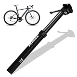 Yinnhom Fahrrad Dropper Sattelstütze, 31,6 mm Aluminiumlegierung Sattelstütze, MTB Hydraulische Erwachsene Teleskopsattelstütze, Fahrradsattelstütze Dropper Hubdrahtsteuerung, Höhenverstellbar