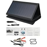 Puupaa Solarladegerät Powerbank, 28W Tragbares Solarpanel für Powerstation, Solargenerator, mit Schnellladung, Faltbares wasserdichtes Outdoor-Solarbatterie-Ladegerät für Camping, Reisen