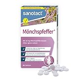 sanotact Mönchspfeffer (60 Tabletten) • Hochdosiert mit 10mg Mönchspfeffer pro Tablette • Zyklusharmonie & Hormon Balance • Frauen Vitamine • Vitamin B6, Magnesium, Pantothensäure • Vegan
