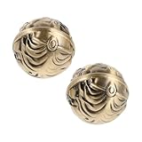 Ipetboom Sechsseitige Baoding Kugeln aus Robustem Messing Handmassagebälle für Rehabilitation und Grifftraining zur Stärkung von Fingern und Handgelenk Geeignet für Senioren und Sport