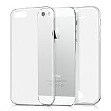 kwmobile Schutzhülle kompatibel mit Apple iPhone SE (1.Gen 2016) / iPhone 5 / iPhone 5S - Hülle Silikon Komplettschutz - Handy Cover Case Transparent