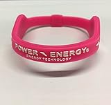 Power Energy Balance Band, Fitness-Armband aus Silikon mit holografischem Motiv, mit natürlichen Mineralien und negativen Ionen angereichert, rose