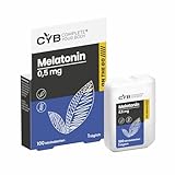 CYB ON THE GO Minitabletten, 100 kleine, leicht verdauliche Tabletten im praktischen Spender – Melatonin 0,5 mg + Vitamin B6 – Jetlag und Verkürzung der Einschlafzeit