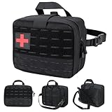 AZIDWERYQ Erste-Hilfe-Tasche, 9x7x3-Zoll-Medizinbeutel mit Handlungen & Mehrkompartimenten & Schleifen, Trauma Erste-Hilfe