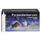 Pyramidenkerzen klein, weiß ca. 14 x 74 mm / 50 Stück/Pack, Weihnachtskerzen, Adventskerzen, Christbaumkerzen, Baumkerzen, Kerzen