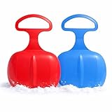 2X Porrutscher - Schlitten Bob in blau & rot - für Kinder zum Porutschen & Schlittenfahren Poporutscher Po-Rutscher