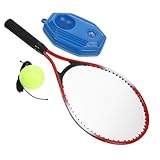 TOYANDONA Tennis trainingsset für Inklusive Roter Schläger Stabilem Sockel und Ball mit Rückprall für Anfänger Mobiles Tennis übungsgerät für Einzeltraining und Spielerische Übung Zuhause