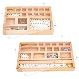 ORIGACH 2 Stück Sortiertablett Aus Holz Mit Magnetischen Acryldeckeln Sortiermatte Für Saatperlen Zur Schmuck Und Armbandherstellung 2 Größe