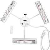 VASNER Umbrella X30 - Infrarot Heizstrahler für den Gastro- & Sonnenschirm 3000 Watt Infrarotstrahler für Terrasse Garten & Außenbereich (Ø 40-80 mm Silber)