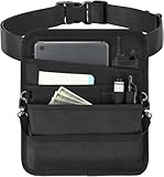 Likesing Werkzeuggürtel, Werkzeug Gürteltasche mit verstellbarem Gürtel, Wasserdicht Kein Werkzeugtasche Gürtel für Herren Damen, Handwerker Arbeitstasche Gürtel Werkzeughalter Schwarz