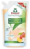 Frosch Pfirsichblüte Sensitiv-Seife, Pflegende Handseife zur sanften und Hygienischen Reinigung, Nachfüllbeutel, 500 ml