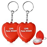LAJUP 2 Stück Beatmungsmaske,CPR Maske Schlüsselanhänger mit Schlüsselanhänger, beatmungstuch erste hilfe,Beatmungsmaske erste hilfe,Taschenmaske für Erste Hilfe oder HLW Training