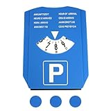 Parkscheibe mit Eiskratzer für Auto und Motorrad, Parking Disc, Strapazierfähig, Langlebig, Parkuhr mit Reifenprofilmesser und Einkaufswagenchip, Parkscheiben