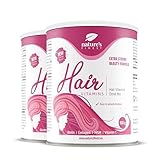 Nature's Finest by Nutrisslim Haar vitamine für Frauen, Haarwachstum Beschleunigen, Biotin Hochdosiert, 450 μg Dosis, Kollagen Angereichert, Zuckerfrei, Netto 150 g - Für Gesundes, Kräftiges Haar