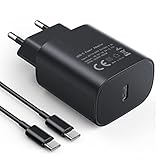 USB C Ladegerät 25W Schnellladegerät USB C Netzteil mit PD 3.0 USB C auf USB C Kabel 1.8M 60W, Ladegerät USB C Kompatibel mit Apple iPhone 15/15 Pro, Samsung S23 S22 S21 S20 S10 S9 Huawei