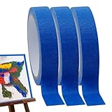 Genérico Malerband, 3 Rollen x 20 m, blau, abnehmbar, für Wände, Zierleisten, Decken, Möbel, Kunst- und Heimprojekte