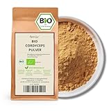 Kamelur Bio Cordyceps Pulver 100g – Pilzpulver Raupenpilz ohne Zusätze, Asiatische Lebensmittel - Pilze BIO aus kontrolliert biologischem Anbau