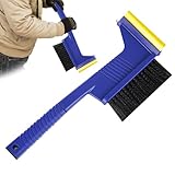 Schneebürste - Multifunktions Entferner Für Winter, Wiederverwendbares Autozubehör Mit Abnehmbarem Schneeschaber, Rutschfester Griff, Effektives Eisräum-Werkzeug, Praktischer Schneebesen Für Windschut