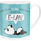 Hope & Gloria XL-Tasse Motiv 'Panda E-LAN' | Riesentasse aus Porzellan, 60 cl, Kaffeetasse mit Spruch | Geschenk, Freund, Freundin | 45673